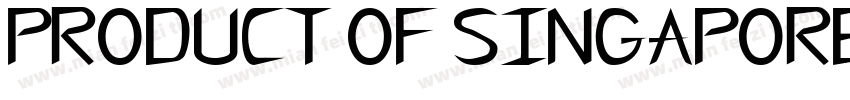 PRODUCT OF SINGAPORE字体转换